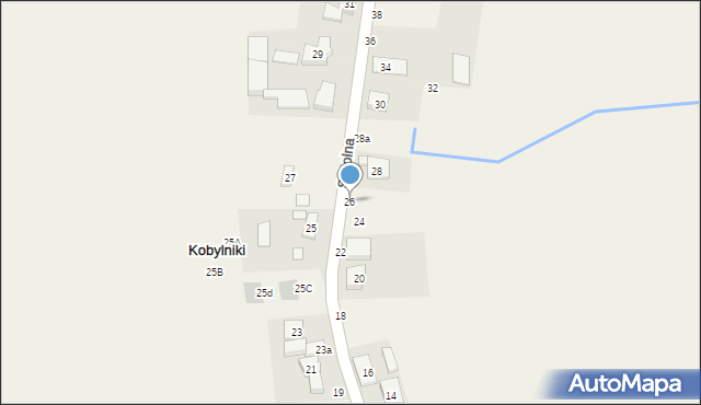 Kobylniki, Szkolna, 26, mapa Kobylniki