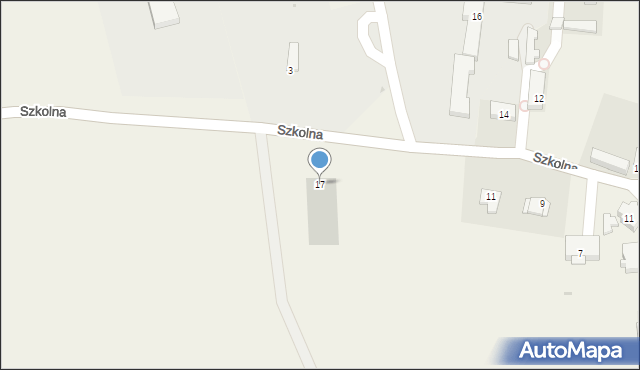 Koczała, Szkolna, 17, mapa Koczała