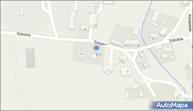 Koczała, Szkolna, 9, mapa Koczała