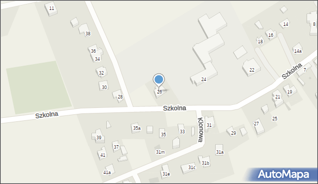 Kokoszkowy, Szkolna, 26, mapa Kokoszkowy