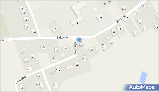 Kokoszkowy, Szkolna, 31, mapa Kokoszkowy