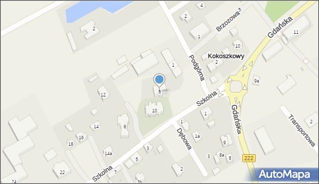 Kokoszkowy, Szkolna, 6, mapa Kokoszkowy