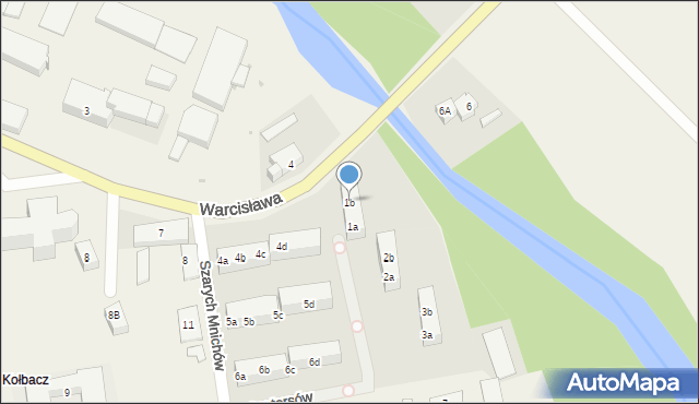 Kołbacz, Szarych Mnichów, 1b, mapa Kołbacz