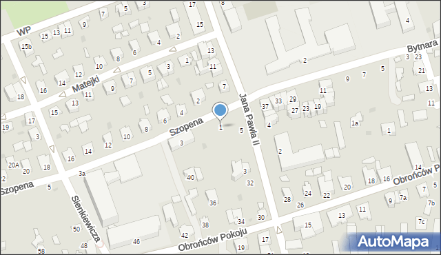 Kolbuszowa, Szopena Fryderyka, 1, mapa Kolbuszowa