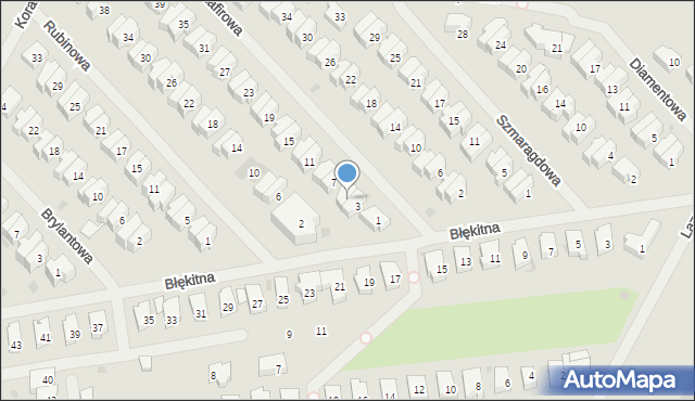 Kołobrzeg, Szafirowa, 5, mapa Kołobrzegu