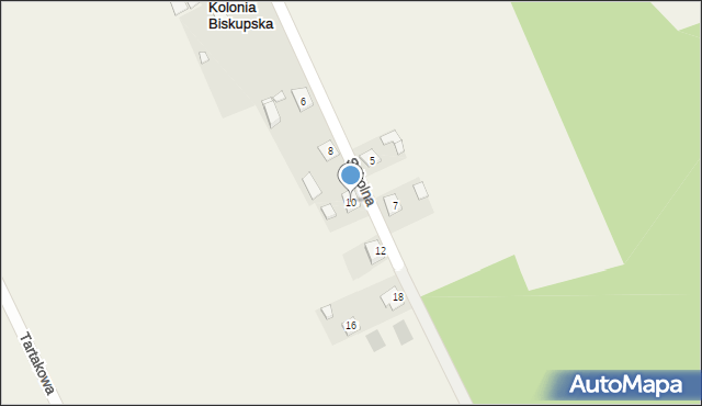 Kolonia Biskupska, Szkolna, 10, mapa Kolonia Biskupska