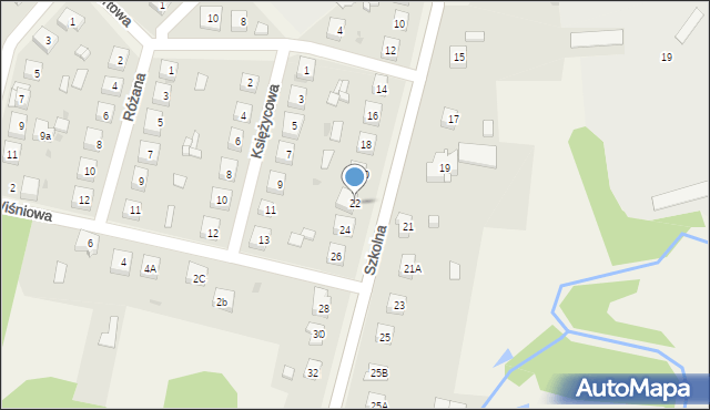 Kolonia Poczesna, Szkolna, 22, mapa Kolonia Poczesna