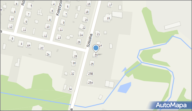 Kolonia Poczesna, Szkolna, 23, mapa Kolonia Poczesna