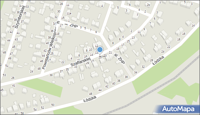 Koluszki, Szaflarskiej Danuty, 25, mapa Koluszki