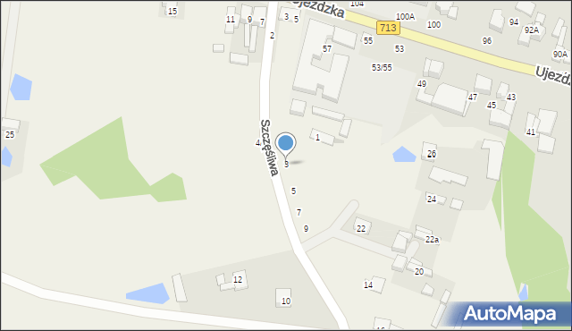 Komorów, Szczęśliwa, 3, mapa Komorów