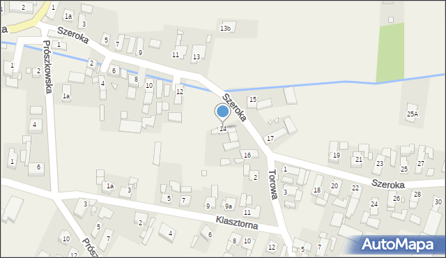 Komprachcice, Szeroka, 14, mapa Komprachcice