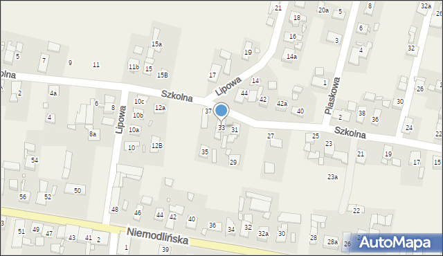 Komprachcice, Szkolna, 33, mapa Komprachcice