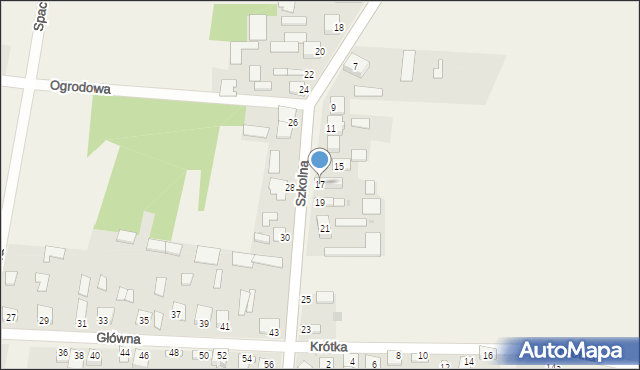 Konary, Szkolna, 17, mapa Konary