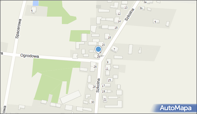 Konary, Szkolna, 24, mapa Konary