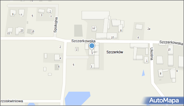 Konarzew, Szczerkowska, 1, mapa Konarzew