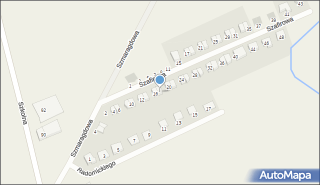 Konarzewo, Szafirowa, 18, mapa Konarzewo