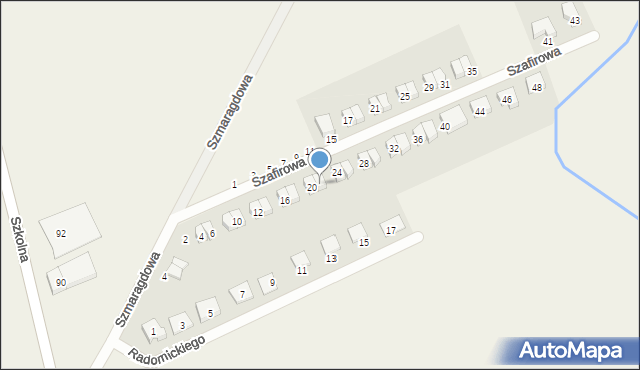 Konarzewo, Szafirowa, 22, mapa Konarzewo