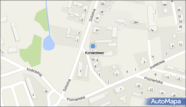 Konarzewo, Szkolna, 12, mapa Konarzewo