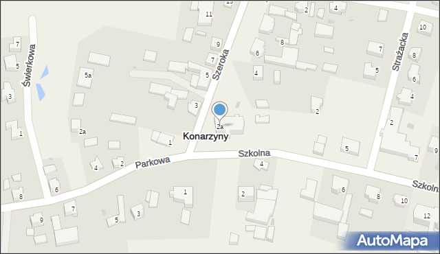 Konarzyny, Szeroka, 2a, mapa Konarzyny