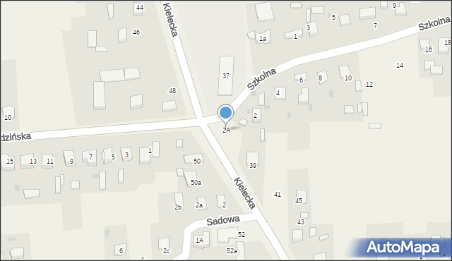 Konin, Szkolna, 2A, mapa Konina