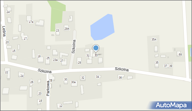 Konin, Szkolna, 33, mapa Konina