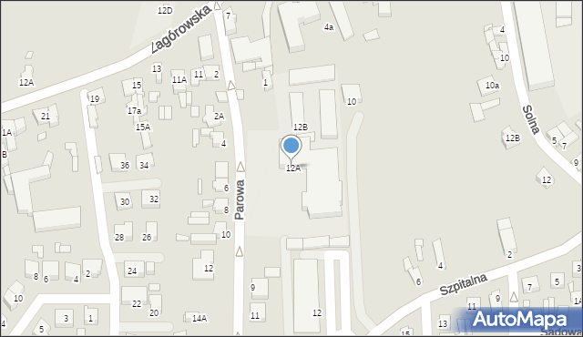 Konin, Szpitalna, 12A, mapa Konina