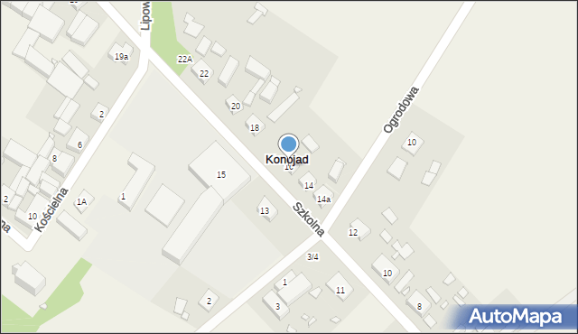 Konojad, Szkolna, 16, mapa Konojad