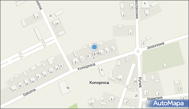 Konopnica, Szkolna, 4, mapa Konopnica