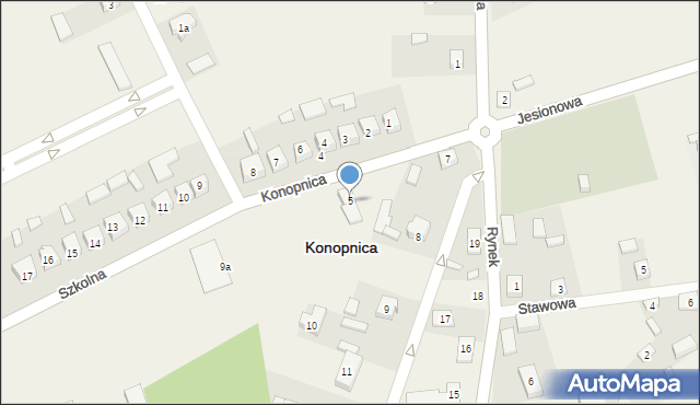 Konopnica, Szkolna, 5, mapa Konopnica