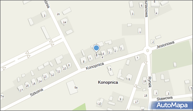 Konopnica, Szkolna, 6, mapa Konopnica