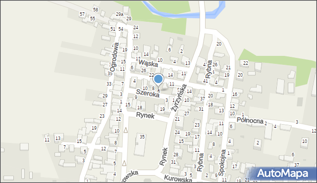 Końskowola, Szeroka, 6, mapa Końskowola