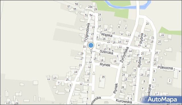 Końskowola, Szewska, 3, mapa Końskowola