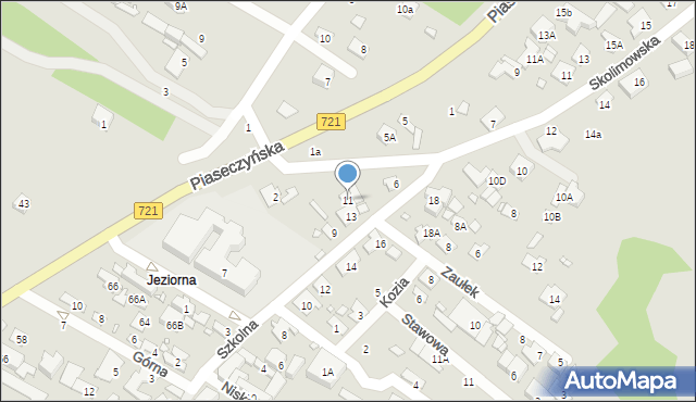 Konstancin-Jeziorna, Szkolna, 11, mapa Konstancin-Jeziorna