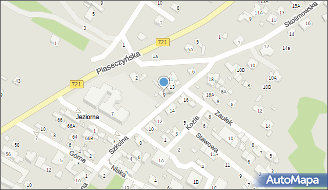 Konstancin-Jeziorna, Szkolna, 9, mapa Konstancin-Jeziorna