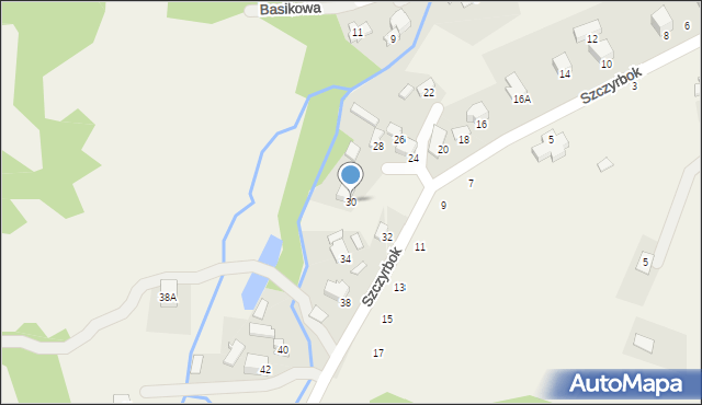 Korbielów, Szczyrbok, 30, mapa Korbielów