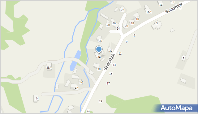 Korbielów, Szczyrbok, 34, mapa Korbielów