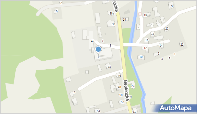 Korbielów, Szkolna, 2, mapa Korbielów