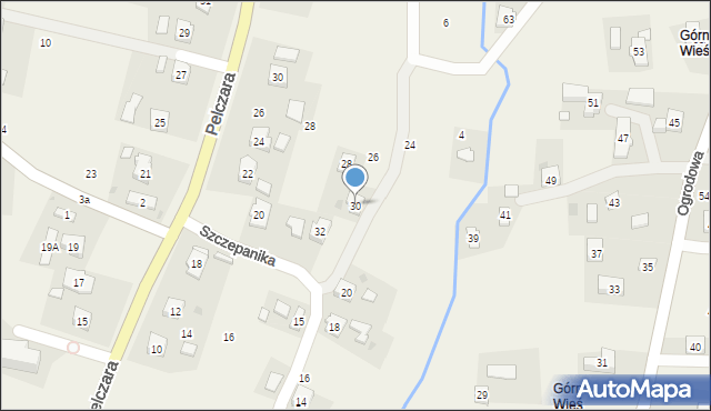 Korczyna, Szczepanika Jana, 30, mapa Korczyna