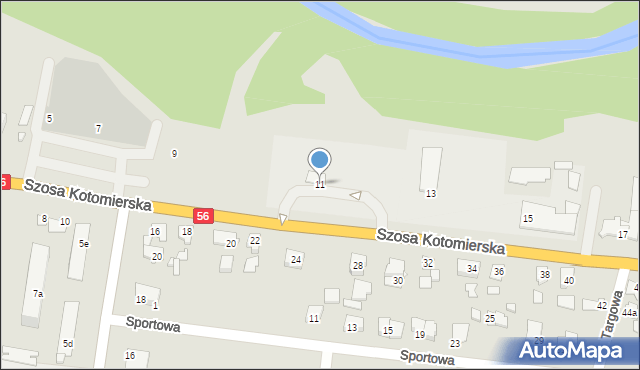 Koronowo, Szosa Kotomierska, 11, mapa Koronowo