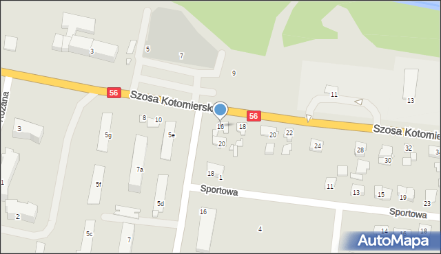 Koronowo, Szosa Kotomierska, 16, mapa Koronowo