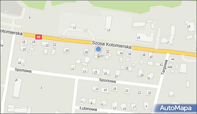 Koronowo, Szosa Kotomierska, 30, mapa Koronowo