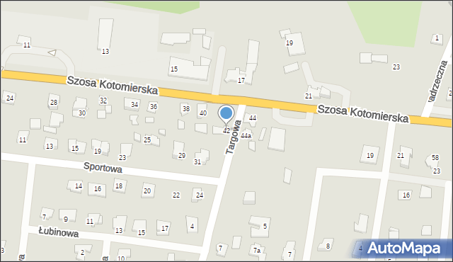 Koronowo, Szosa Kotomierska, 42, mapa Koronowo