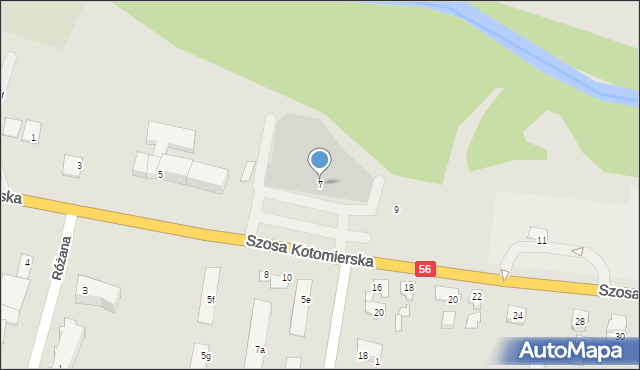 Koronowo, Szosa Kotomierska, 7, mapa Koronowo