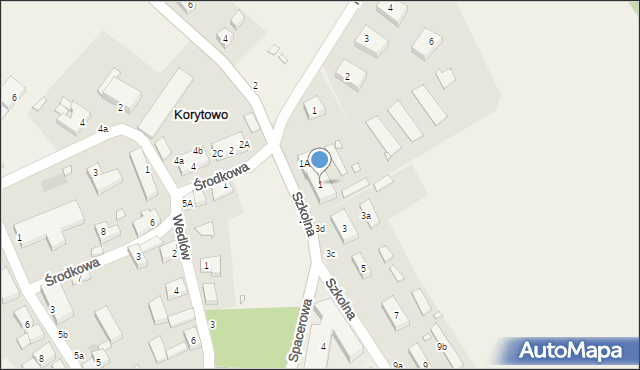 Korytowo, Szkolna, 1, mapa Korytowo