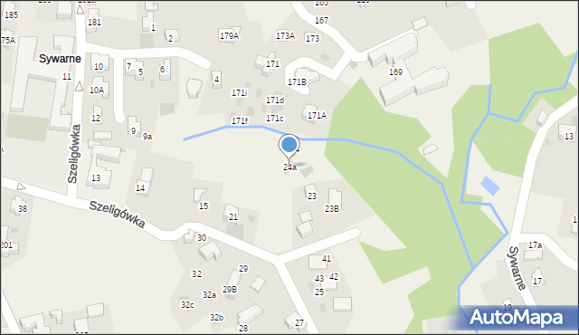 Kościelisko, Szeligówka, 24a, mapa Kościelisko