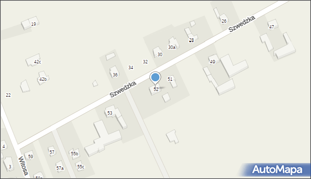 Kościelna Wieś, Szwedzka, 52, mapa Kościelna Wieś
