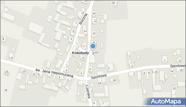 Kosobudy, Szkolna, 6, mapa Kosobudy