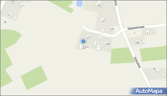 Kosowy, Szkolna, 111, mapa Kosowy