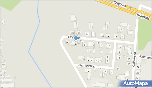 Kostrzyn, Szewska, 13, mapa Kostrzyn