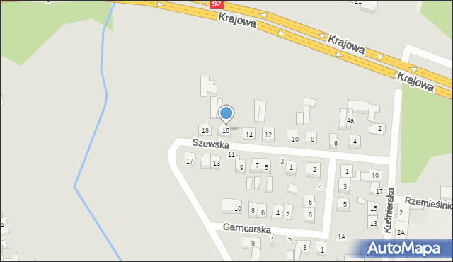 Kostrzyn, Szewska, 16, mapa Kostrzyn